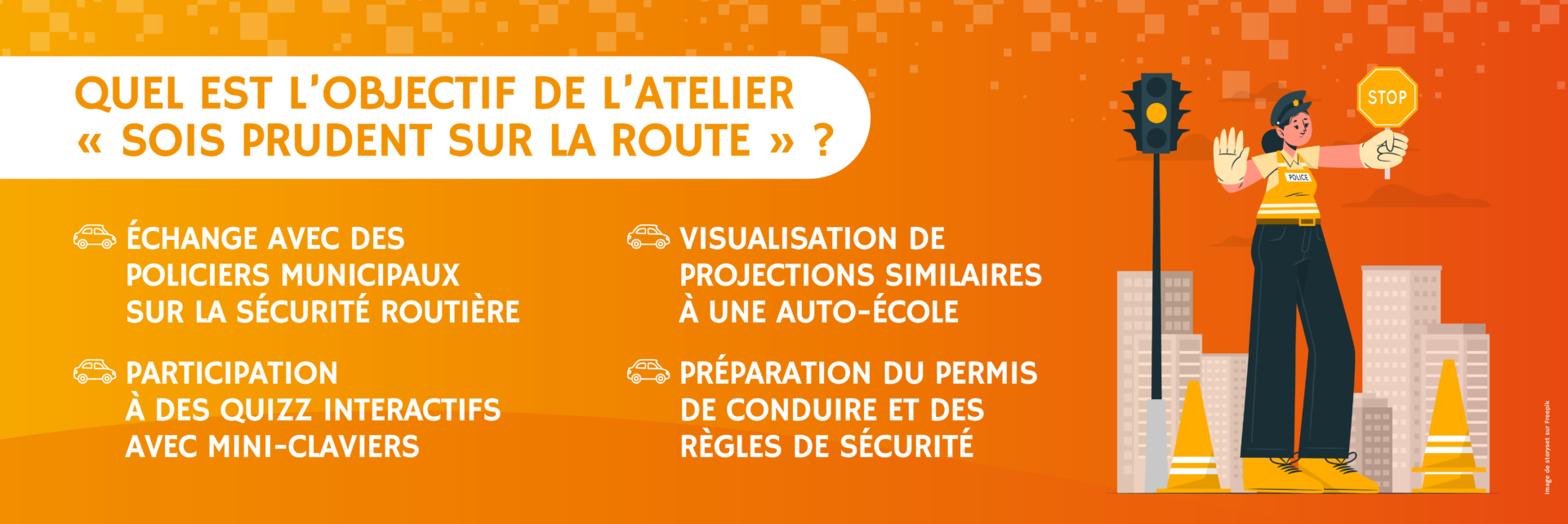 L'atelier pour les jeunes sur le code de la route