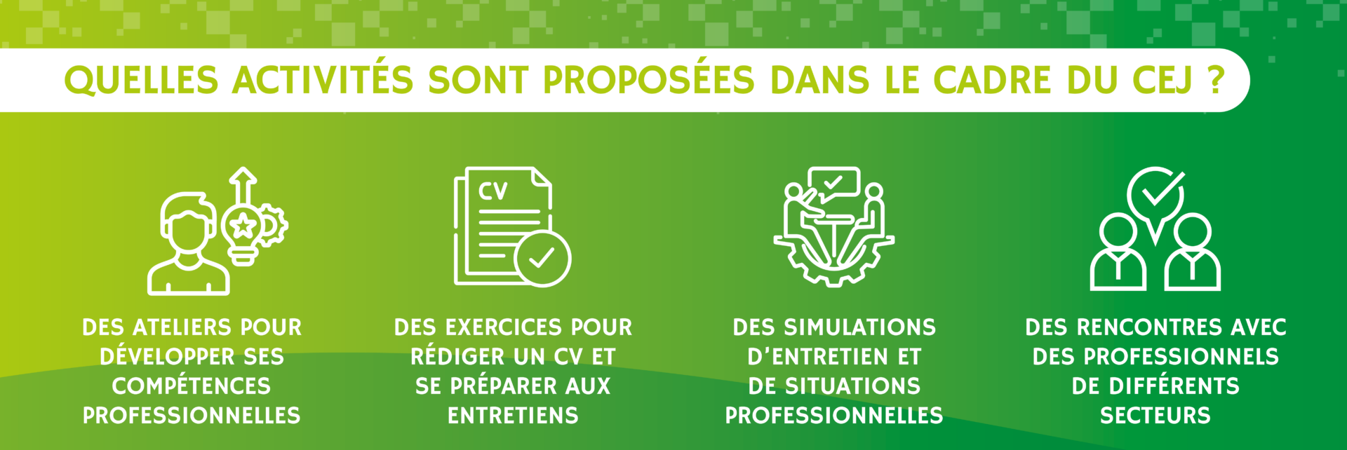 Les ateliers proposés pour accompagner les jeunes