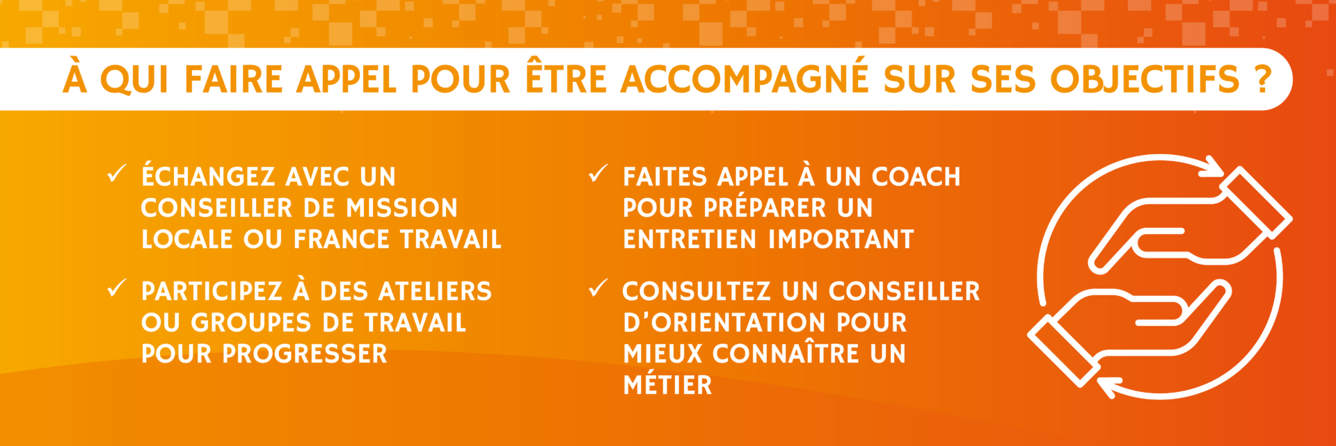 infographie présentant les organismes qui aident à définir un projet professionnel