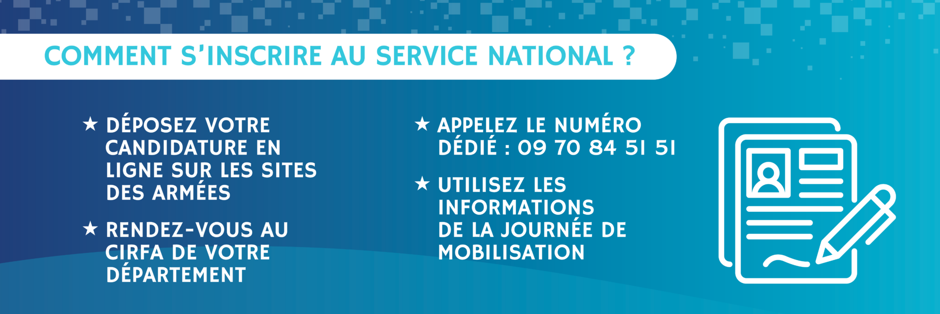 liste des différents bénéficiaires du Service national volontaire