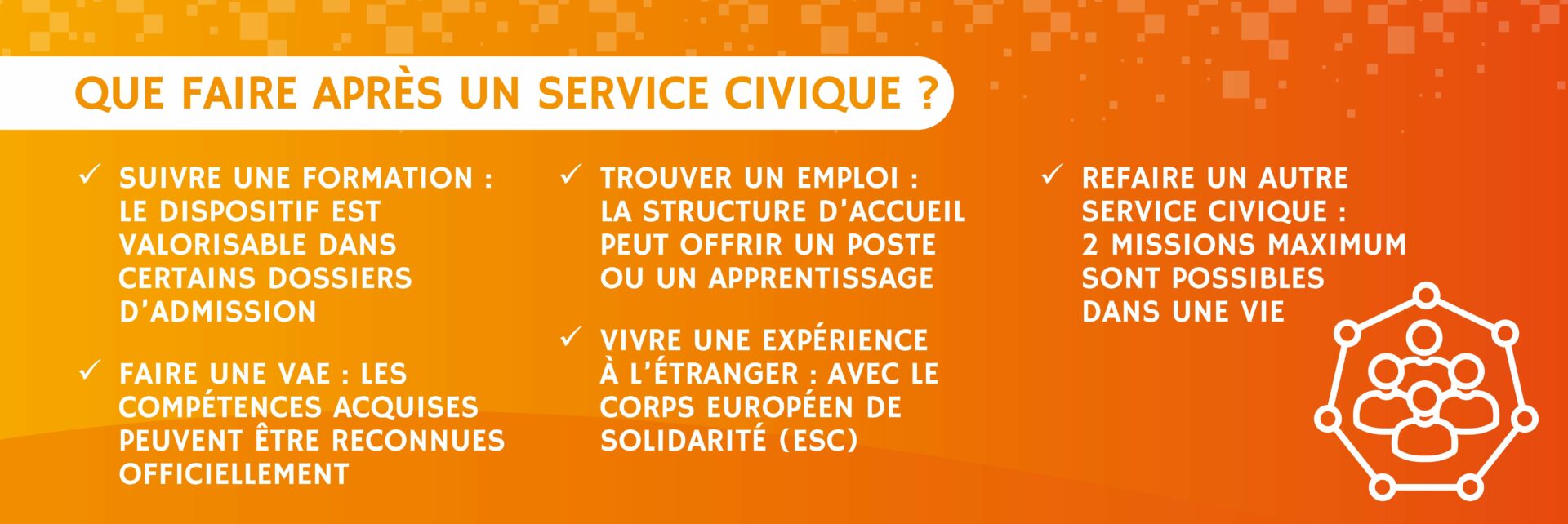 liste des opportunités après avoir réalisé une mission d’intérêt général