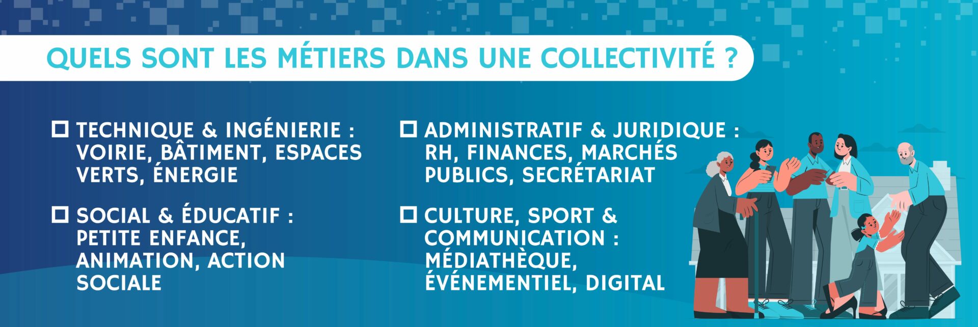 liste différents métiers collectivités territoriales